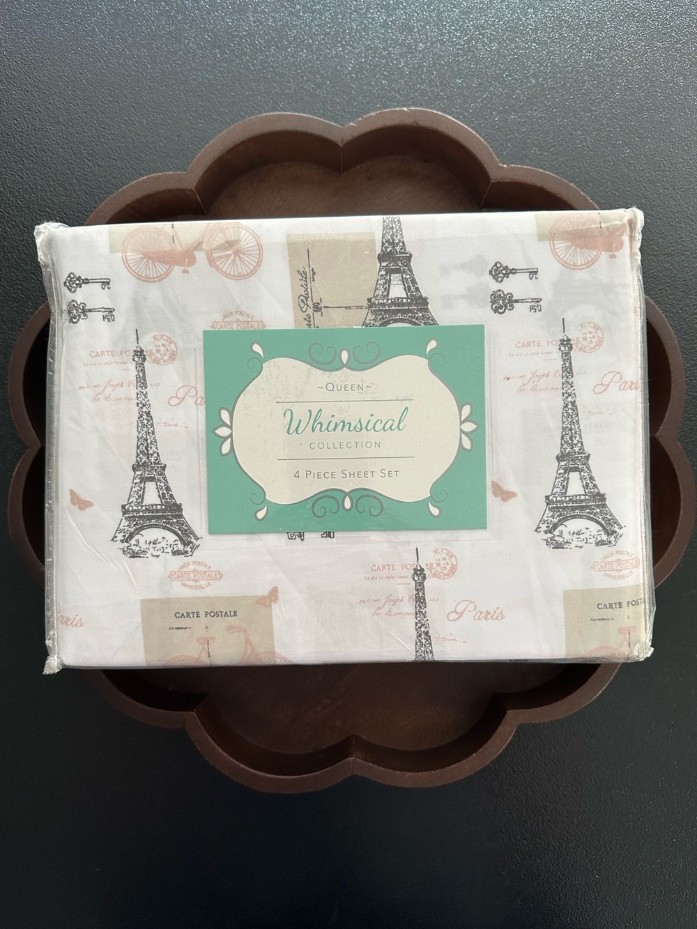 Whimsical Collection Eiffel Tower Queen 4-Piece Sheet Set